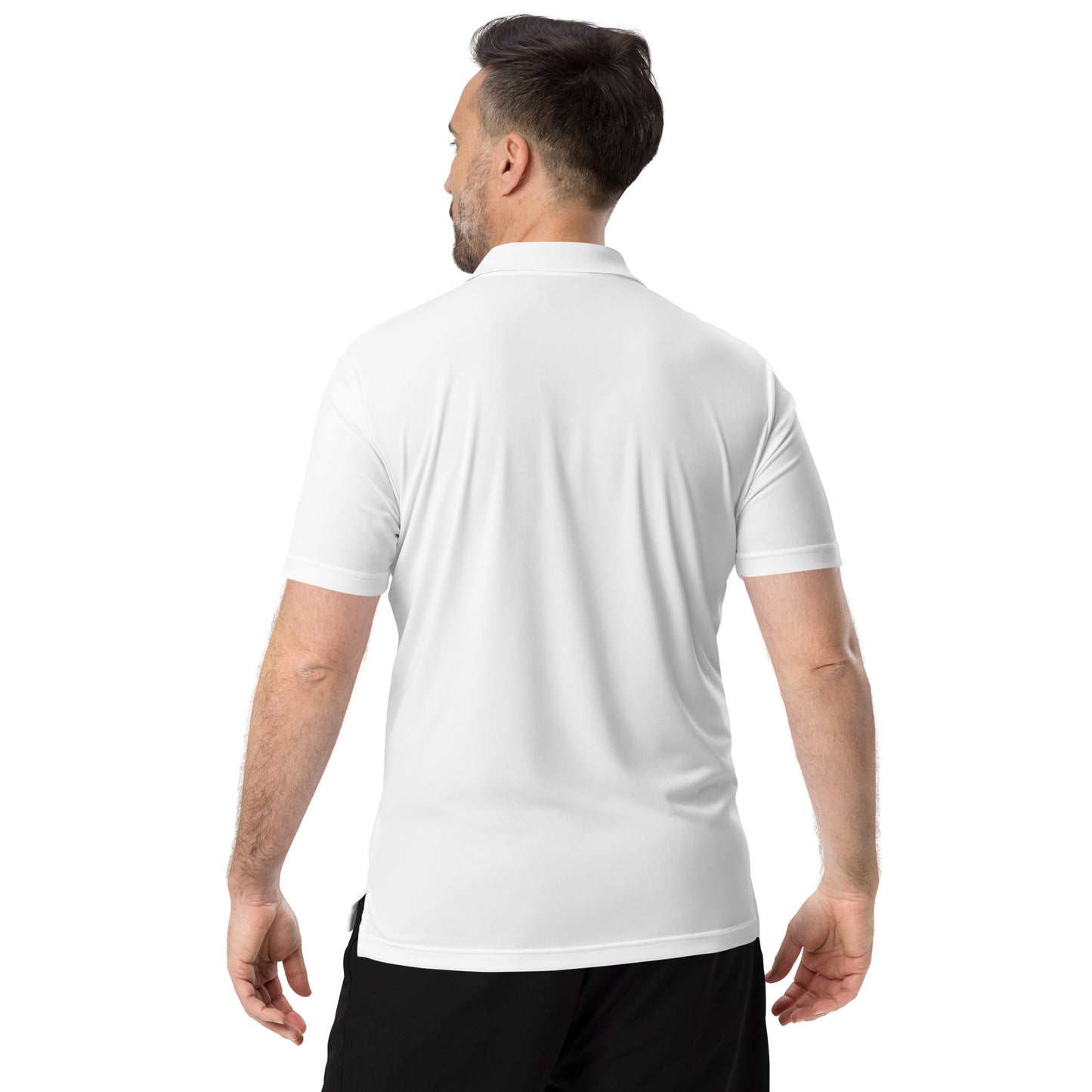 USC white adidas performance polo shirt