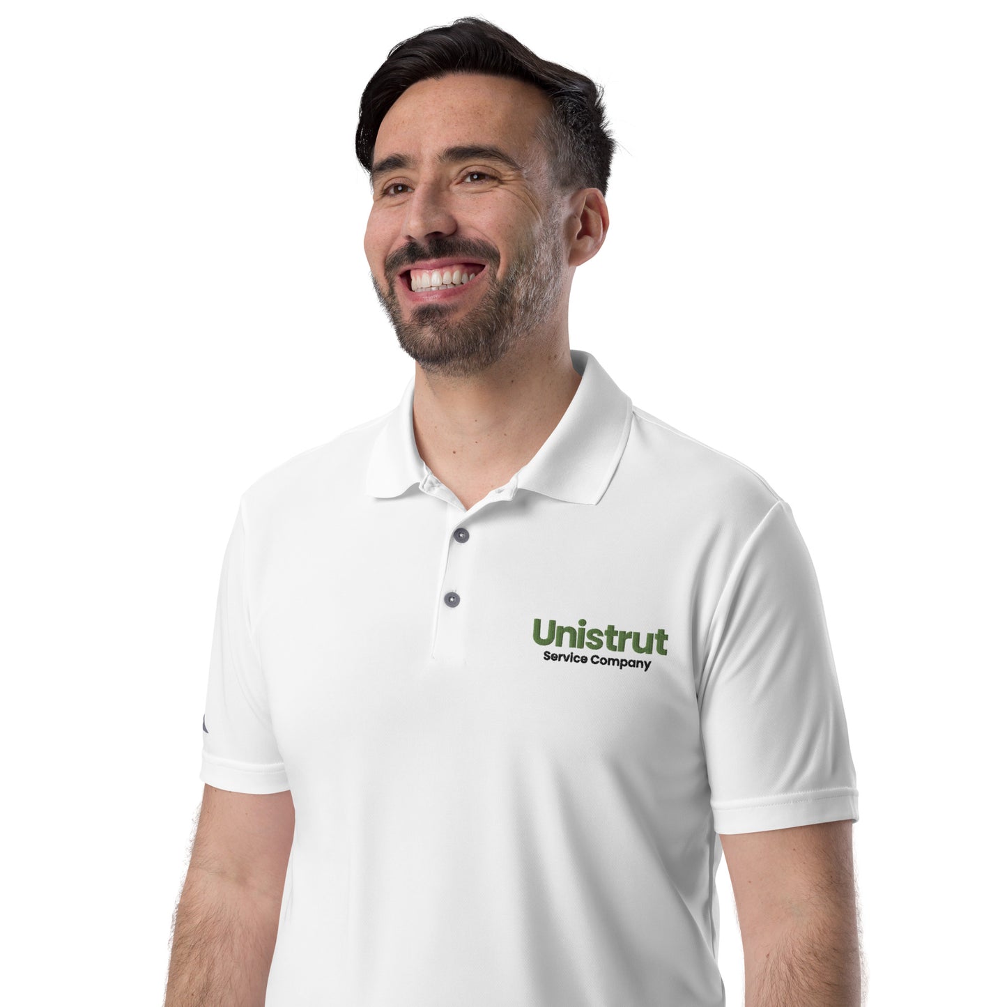 USC white adidas performance polo shirt