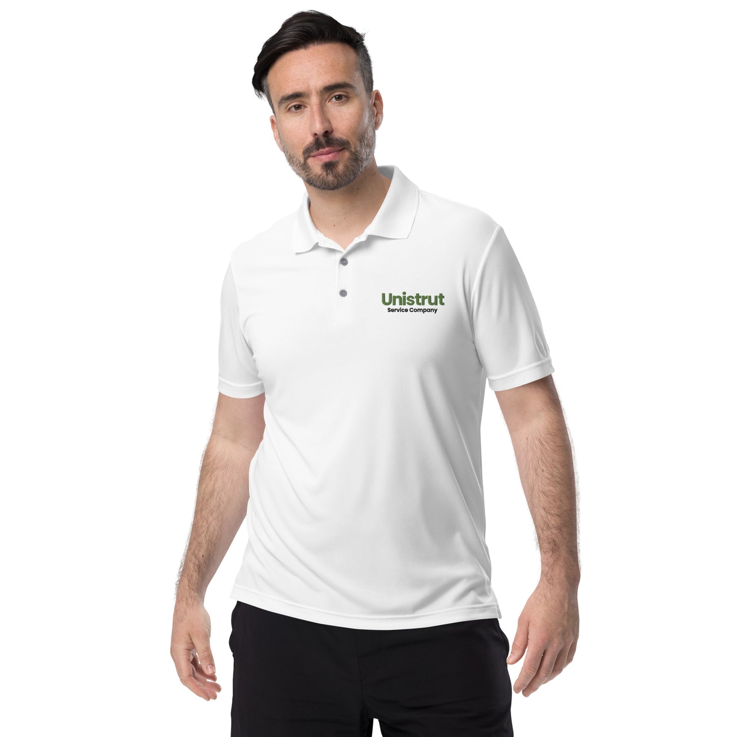 USC white adidas performance polo shirt