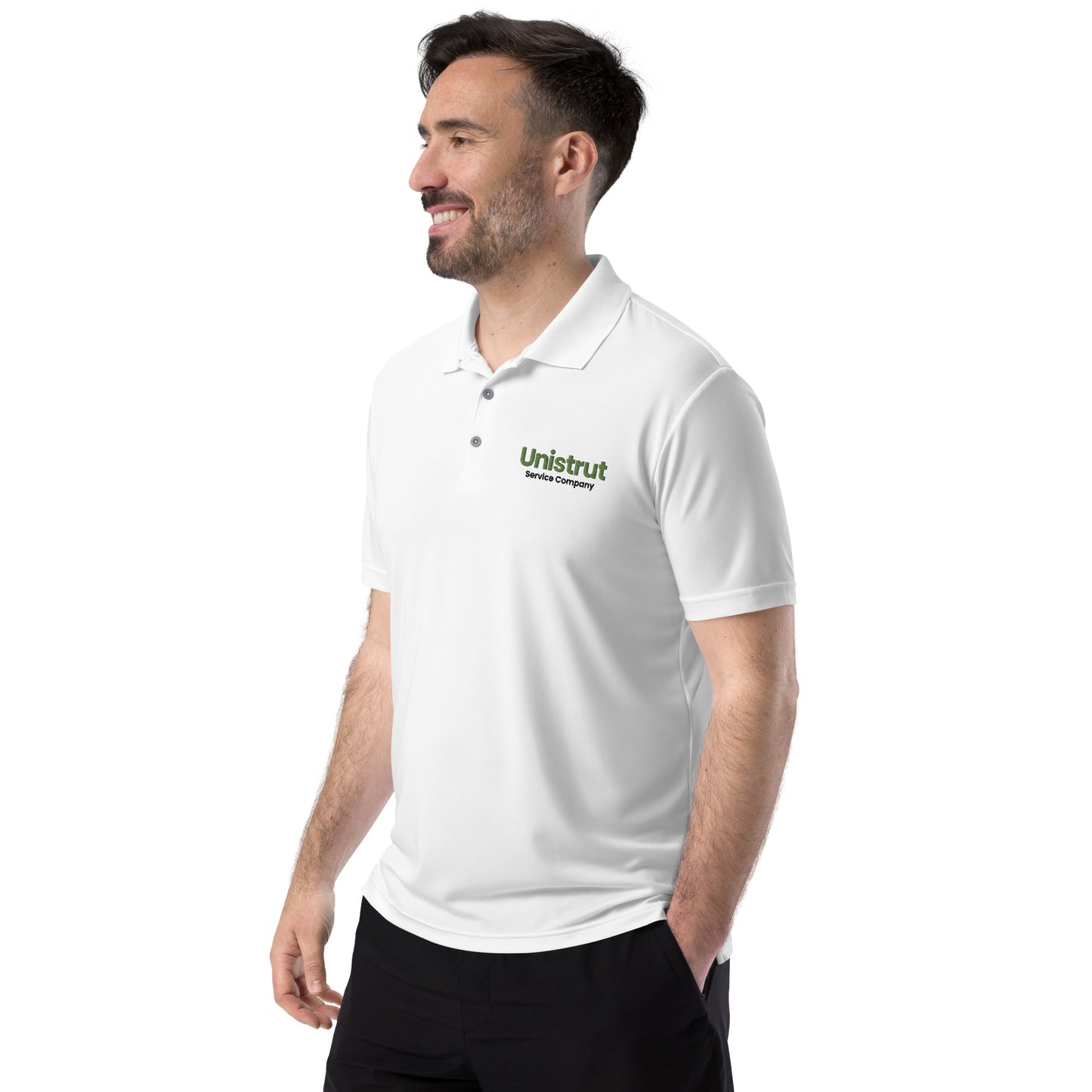 USC white adidas performance polo shirt