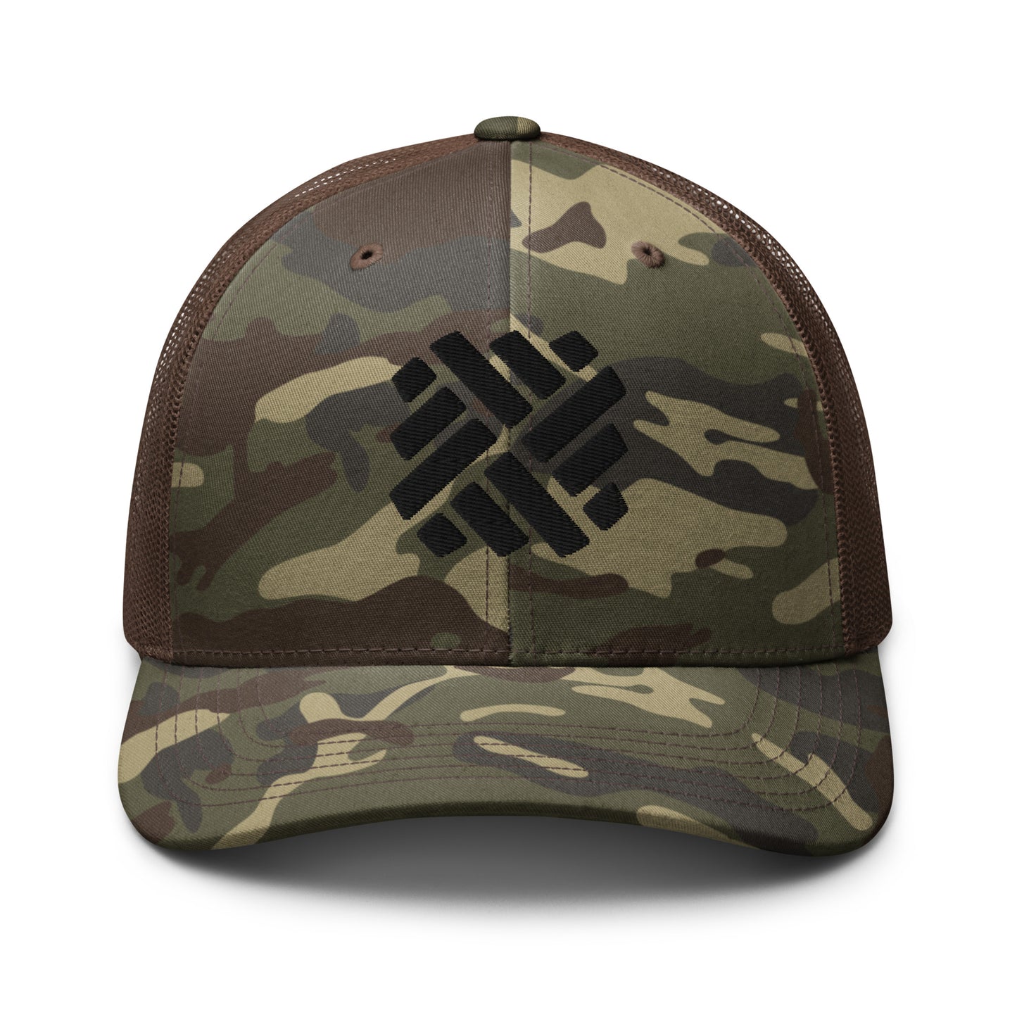 DFP icon camouflage trucker hat