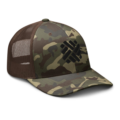 DFP icon camouflage trucker hat