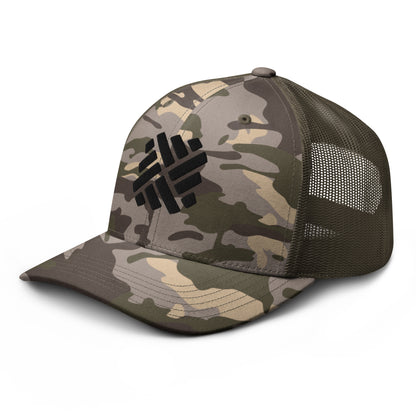 DFP icon camouflage trucker hat