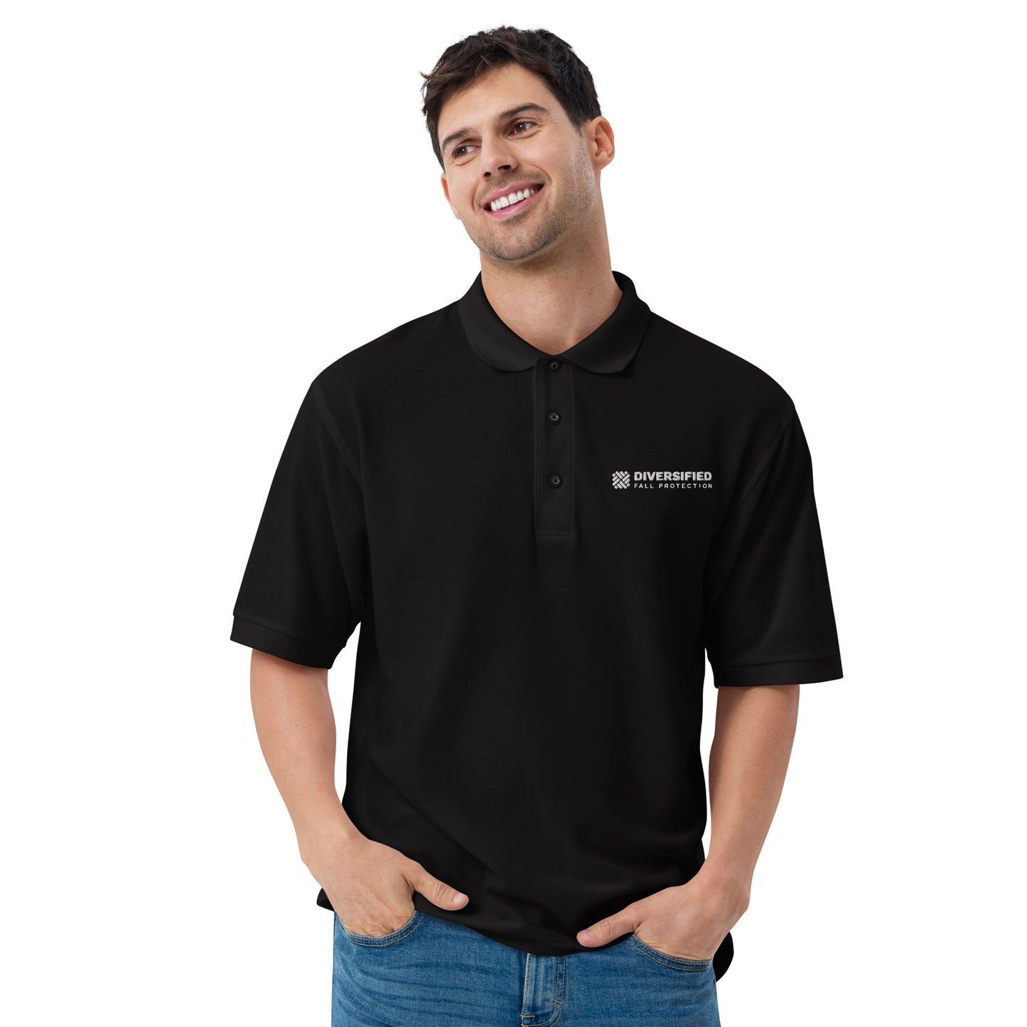 DFP Full Logo Men's Premium Polo - 3 colors