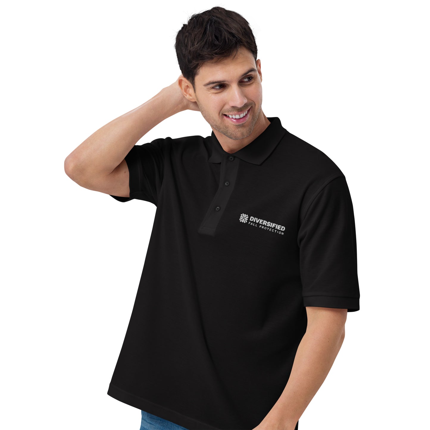 DFP Full Logo Men's Premium Polo - 3 colors