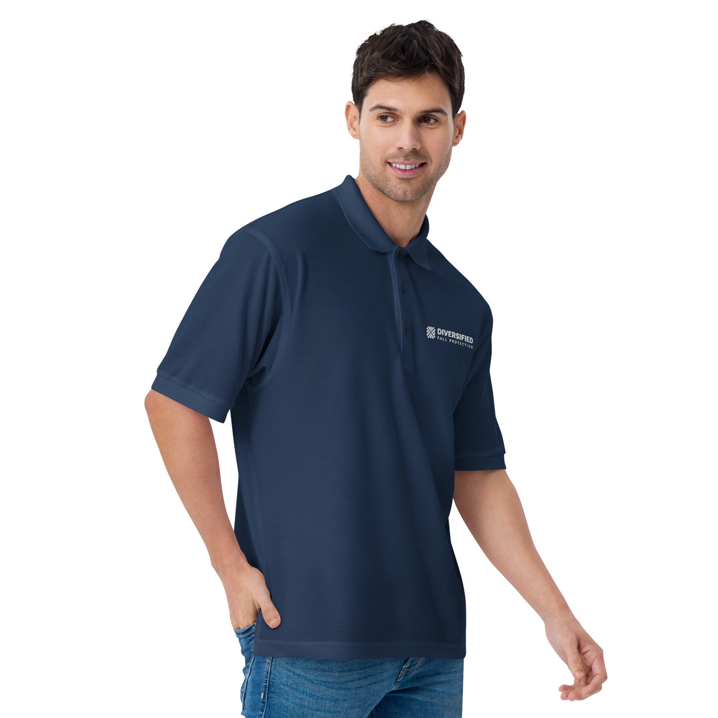 DFP Full Logo Men's Premium Polo - 3 colors