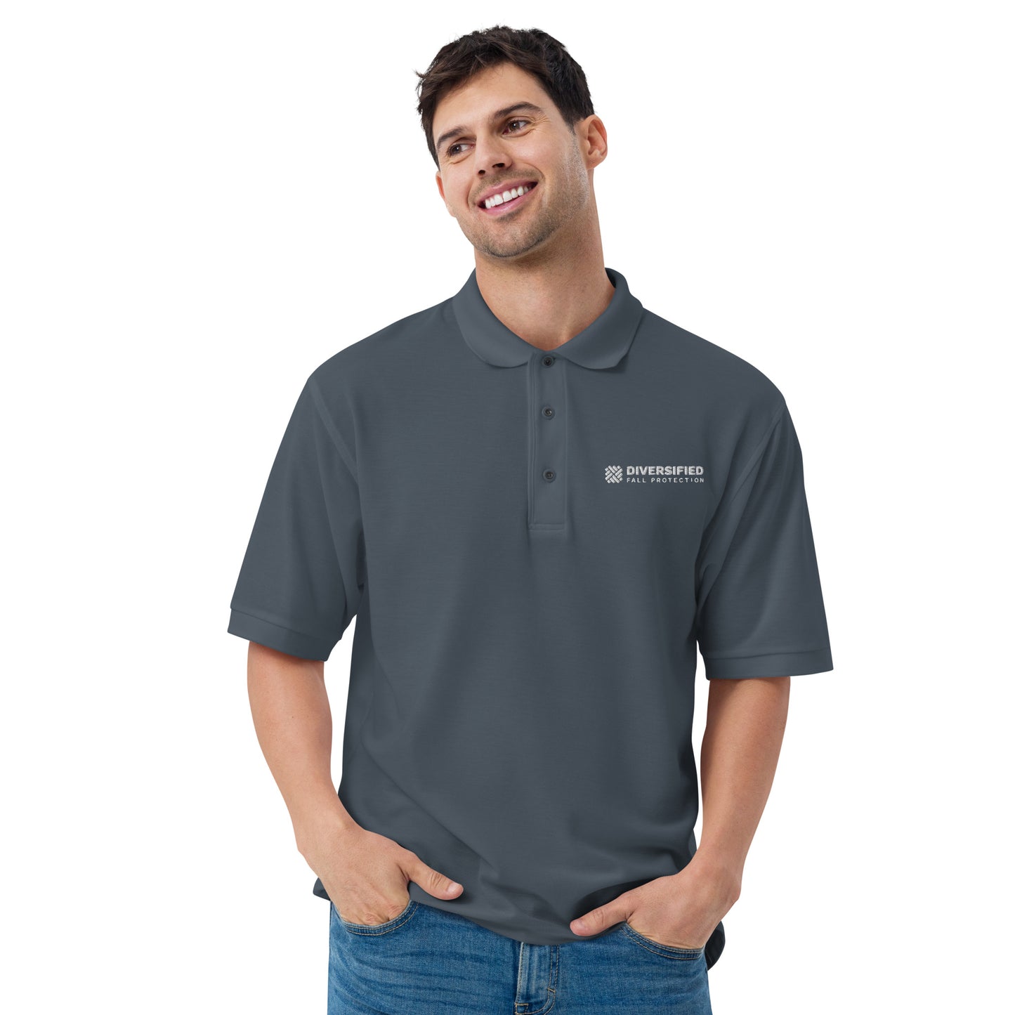 DFP Full Logo Men's Premium Polo - 3 colors