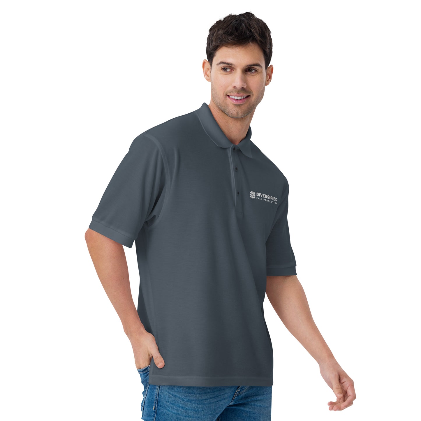 DFP Full Logo Men's Premium Polo - 3 colors