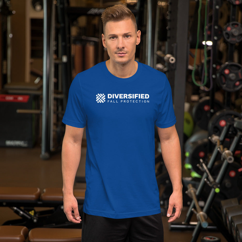 White DFP logo Unisex t-shirt – Diversified Fall Protection Merch